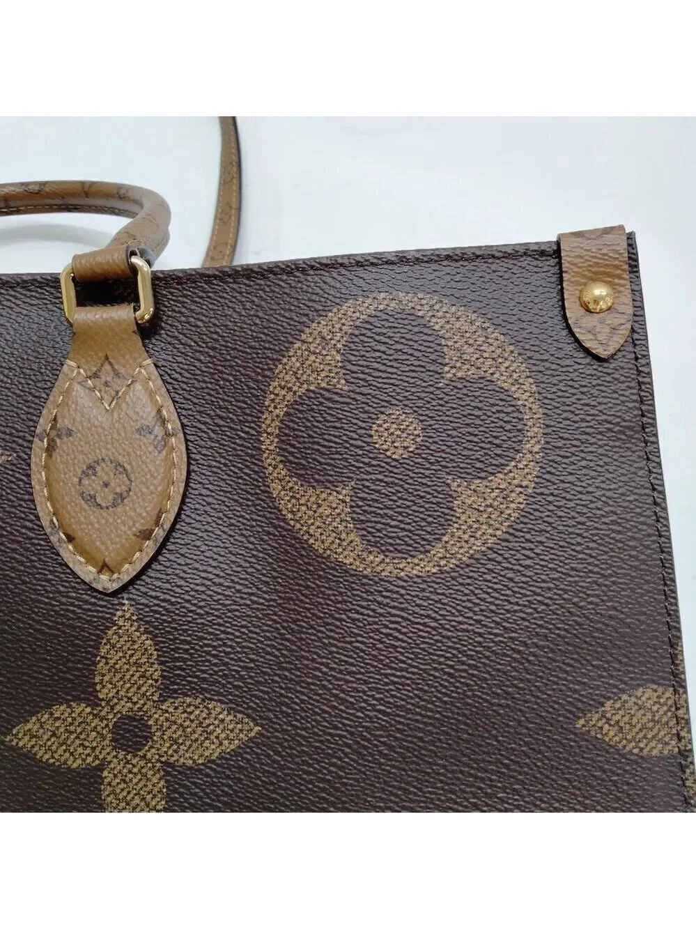 100% Authentic Louis Vuitton  On the Go GM Brown Monogram Giant Tote Bag